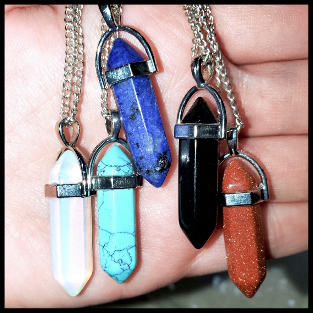 Natural Gemstone Healing Chakra 0endant Necklace